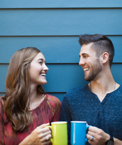 ThrivingMarriages.com married couple enjoying coffee together